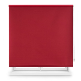 Decorblind Thermo-Verdunklungsrollo | Maße Rollo: 120 x 230 cm Breite x Länge/Maße Stoff: 117 x 225 cm, einfarbig, Bordeaux, einfache Montage an Wand oder Decke