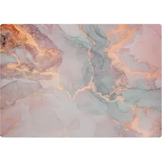 Abstrakte Aquarellfarbe – Bodenschutzmatte – Stuhlunterlage 100x100 cm – Rutschfest – Hartbodenmatte