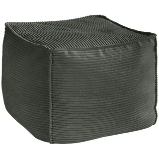 Hom`in Pouf , Grün , Textil , Füllung: Styroporkugeln , 66x40x66 cm , Blauer Engel, Goldenes M, Oeko-Tex® Standard 100, DGM-Klimapakt , Indoor , Wohnzimmer, Sessel, Hocker & Hockerbänke, Poufs