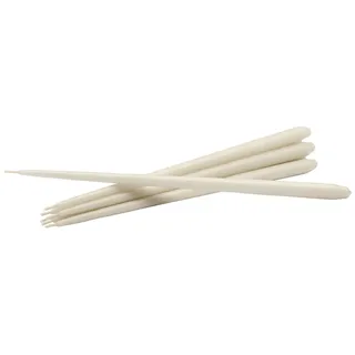 Stoff Nagel taper candles by Ester & Erik aus Paraffinwachs in der Farbe Off-White, Brenndauer ca. 3,5h, tropffrei, 6er Pack, 36011