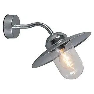 Qazqa - Landhaus I Vintage Außen Wandleuchte Zink mit Glas IP44 - München I Außenbeleuchtung - Zink Rund I Kugel I Kugelförmig - LED geeignet E27