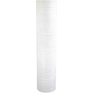 Leewadee Große Hohe Bodenvase 85 cm - Handgefertigte Mangoholz-Bodenvase in Weiß für Pampasgras & Trockenblumen
