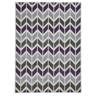 Think Rugs, Matrix MT24 grau/lila – 160 x 220 mm