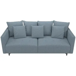 Mid.you Schlafsofa , Türkis , Textil , 223x96x95 cm , Armteil links, Armteil rechts , Wohnzimmer, Sofas & Couches, Schlafsofas, Sonstige Schlafsofas