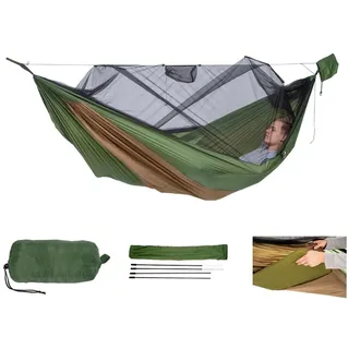 AMAZONAS Adventure Hero XXL – Ultraleichte Moskito-Hängematte mit Isomattenfach | Nur 555 g | Belastbar bis 150 kg | Ideal für Outdoor-Abenteuer