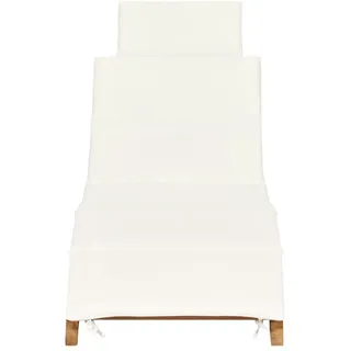vidaXL Sonnenliege 94 x 54 x 24 cm Cremeweiß