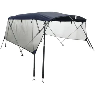 3-Bow Bimini-Top mit Mesh-Seitenteilen 183x(137-152)x137 cm - Weiß