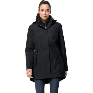 Jack Wolfskin Madison Avenue Coat Mantel, Grau (phantom), S