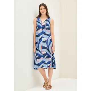 Cecil Midikleid Ohne Taschen ärmellos, mit grafischem Muster, blau