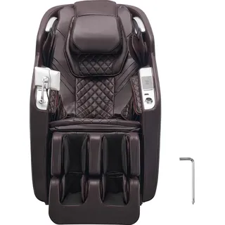 SucceBuy Ganzkörper-Massagesessel mit Zero-Gravity-Funktion, SL-Schiene, Yoga-Stretch-Modus, Heizfunktion, einziehbarem Fußteil, 36 Luftkissen und LCD-Bildschirm für 4D-Massage