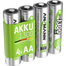 Bild maxE Mignon AA NiMH 1300mAh, 4er-Pack (5030792)