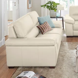 CALIA ITALIA 3-Sitzer »Gaia, hochwertiges Ledersofa mit erstklassigem Sitzkomfort« edles Design, in zwei hochwertigen Lederqualitäten, beige