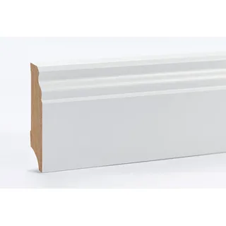 EGGER Sockelleiste weiß 7 cm-Berliner/Hamburger Profil-passend zu Allen Fußboden Dekoren-Maße: 70 x 2400 mm