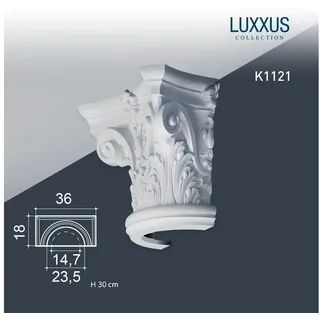 Orac Decor K1121 LUXXUS halbes Kapitell für Stuck Halbsäule Wand-Einrichtungs-Element