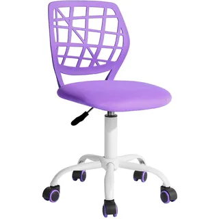 FurnitureR Bunter Schreibtischstuhl, moderner höhenverstellbarer Computerstuhl ohne Armlehnen, ergonomischer Drehstuhl für Kinderzimmer und Home Office