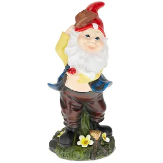 Relaxdays Gartenzwerg , Multicolor , Kunststoff , 11x24.5x11 cm , Dekoration, Dekofiguren & Skulpturen, Dekotiere