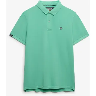 Poloshirt SUPERDRY "VINTAGE DESTROY POLO", Herren, Gr. XXL, grün (spring bud grün), Single Jersey, Obermaterial: 100% Baumwolle, unifarben, relaxed fit normal, Rundhals, Shirts Poloshirt, Baumwolle, relaxed fit