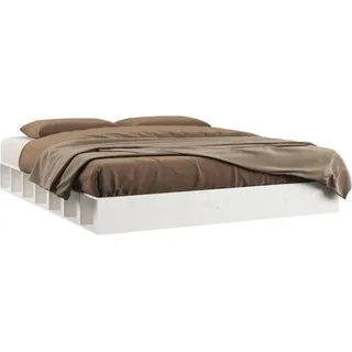 vidaXL Massivholzbett Weiß 180x200 cm - Weiß