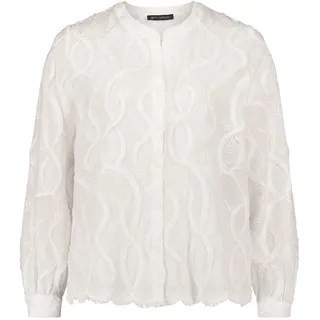 Spitzenbluse BETTY BARCLAY "Spitzenbluse mit Schmuckkanten", Damen, Gr. 44, weiß (rohweiß), Obermaterial: 100% Baumwolle CO., Blusen Spitzenbluse