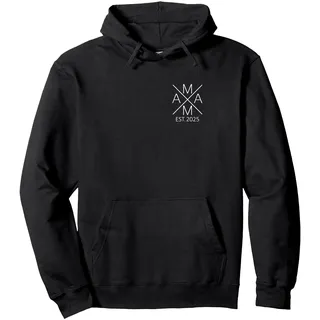 Mama 2025 Mama Est. 2025 Pullover Hoodie, Unisex für Erwachsene, Schwarz, M