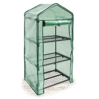 Relaxdays Foliengewächshaus Stahl Grün Kunststoff 0 mm 0,35 m2