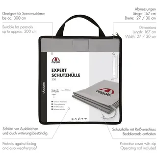 Doppler Schirmhülle Expert Polyester 30 x 1 x 167 cm Grau