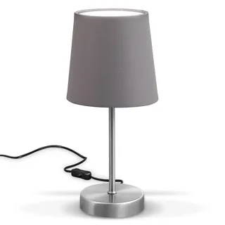 B.K.Licht Nachttischlampe Grau