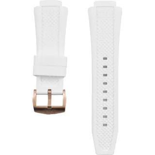 Bobroff Uhrenarmband Modell BFS025, Silikon, Weiß, für Damen, Dornschließe