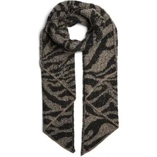 PIECES Damen Pcpyron Long Animal Scarf Noos Bc Schal 17151097,White Pepper/Aop:zebra,Einheitsgröße