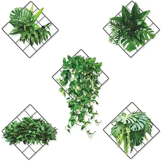 3D Grünen Pflanzen Wandaufkleber, Wandtattoo Pflanzen Grün | Wandaufkleber Grün Efeu Blätter Wandsticker, 3D Wandaufkleber Pflanzen für Küche, Schlafzimmer, Wohnzimmer