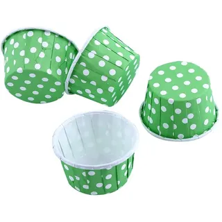 100er Cupcake Förmchen Papier Kuchen Cupcake Liner Fall Wrapper Muffin Baking Cup für Party Hochzeit Weihnachten 7 Farben(Grün)