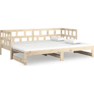 vidaXL Tagesbett Ausziehbar Massivholz Kiefer 2x(80x200) cm - Braun