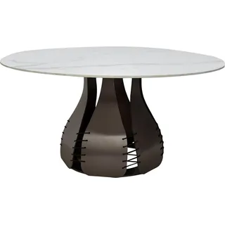 LEONIQUE Indiana Konsolentisch 90 x 90 x 42 grau