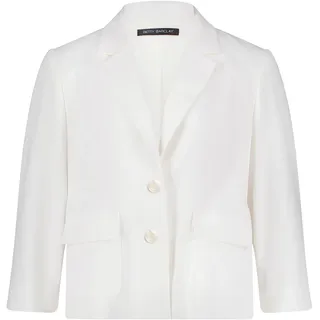 Jackenblazer BETTY BARCLAY "Blazer-Jacke mit 3/4 Arm", Damen, Gr. 44, weiß (rohweiß), Obermaterial: 59% Baumwolle CO. 39% Viskose CV. 2% Elasthan EL., Blazer Jackenblazer