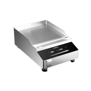 SARO Induktionsgriddleplatte Modell AGIOS, Robuste Griddleplatte aus Edelstahl für professionelle Induktionsgeräte, 1 Stück