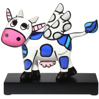 Goebel Porzellan Goebel Flying Cow Sammlerfigur Romero Britto aus Porzellan in Bunten Farben, Maße: 20cm x 9cm x 19cm, 66-453-10-1