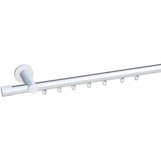 INDEKO Gardinenstange Paneelwagen 1-läufig Ø 20 mm 100 cm Weiß