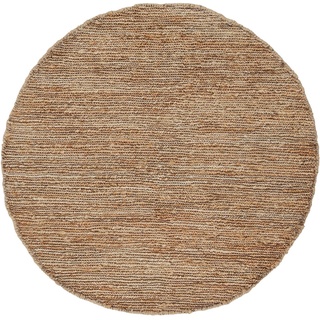 carpetfine Teppich »Nala Juteteppich Naturfaser«, rund, 9 mm Höhe, wendbar, aus 100% Jute, in vielen Größen und Formen, quadratisch, rund beige Ø 60 cm | Moderner für Wohn- Schlafzimmer