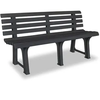 vidaXL Gartenbank 145,5 x 74 x 149 cm Anthrazit