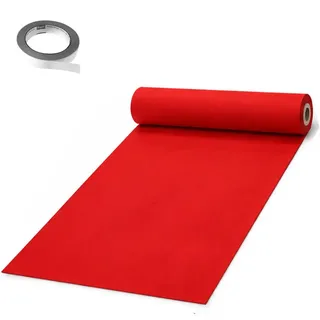 Gohytal Roter Teppich, 100 x 500 cm Rot Teppich Läufer Eventteppich Hochzeitsteppich VIP Event Läufer Teppichs Premierenteppich Empfangsteppich Messeteppich Red Carpet