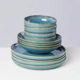 gipfelstück Tafelservice Tiefer See 12-tlg. blau/grün