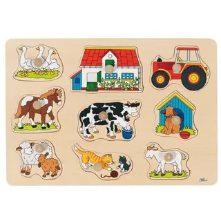 Goki Wooden Bubble Puzzle Farm