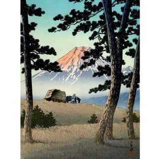 Wee Blue Coo Cultural Nature Landscape Japan Fuji Kawase Hasui Art Print Poster Wall Decor Kunstdruck Poster Wand-Dekor-12X16 Zoll