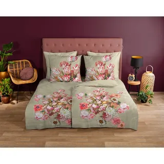 Muller Textil Miran Blumen Beige 135 x 200 cm + 80 x 80 cm