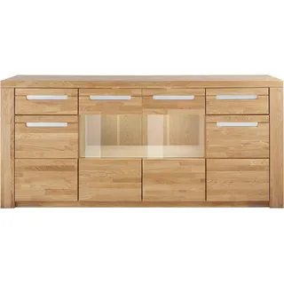 Home affaire Sideboard »Kolding« Breite 200 cm mit 2 Glastüren und 2 Holztüren, braun