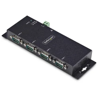 Startech StarTech.com 4-Port Seriell auf Ethernet Adapter, Serial TCP IP Server, Wand/DIN Montage, RS232 Ethernet Adapter/Konverter