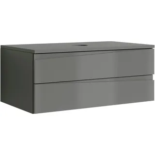 byLIVING »Shape«, anthrazit Hochglanz Front, 2 Schubkästen