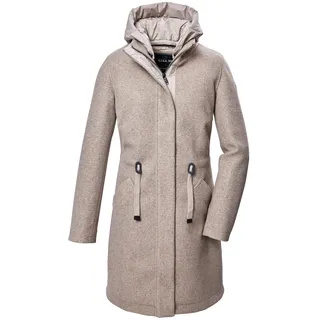 G.I.G.A. DX Damen Fleece Parka/Mantel mit abknöpfbarer Kapuze GW 46 WMN PRK, hellbeige, 40, 41988-000