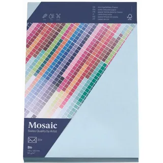 Artoz Briefumschläge Mosaic DIN B6 ohne Fenster hellblau nassklebend 20 St.