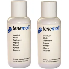 Wollwaschmittel Konzentrat Tenemoll - Universal Wolle Waschmittel flüssig für Handwäsche + Maschinenwäsche (200 ml - 2 x 100 ml)